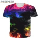Remeras De Manga Corta Con Estampado Divertido De Fuego Harajuku En 3D Para Hombres Y Mujeres