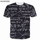 Remera Con Estampado De Función Matemática 3D Para Hombre