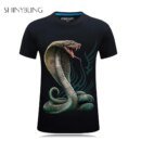 Remera De Manga Corta De Verano Con Estampado 3D De Serpiente Y Cobra India Para Hombre Y Mujer