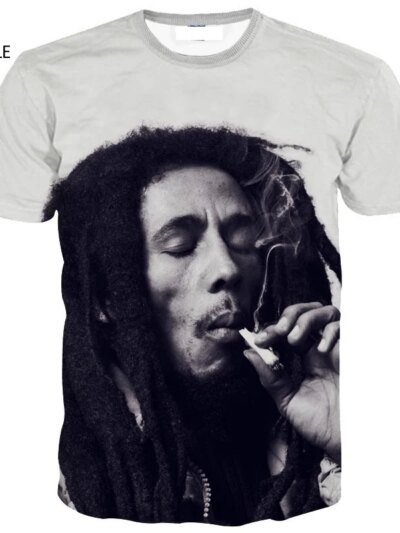 Remera Estampada De Marley Fashion Para Hombre Nueva Remera De Esmoquin 3D Ropa Informal De Marca Talla Grande 5Xl