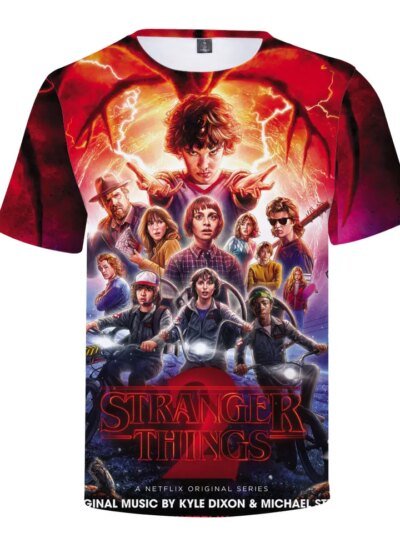 Remera De Stranger Things Para Hombre Y Mujer Diseño Divertido De Personaje