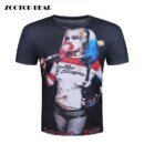 Remera 3D Man Squad Harley Quinn Joker Manga Corta Deadshot
