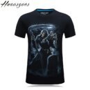 Remera De Algodón De Verano Con Calavera 3D Para Hombre Con Estampado De Hoz Y Muerte