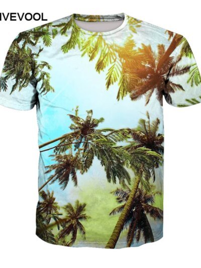 Remera 3D De Moda De Verano De Coconut Beach Remera Harajuku Para Hombres Hip Hop