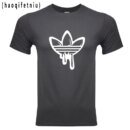 Remera Informal De Verano De Algodón De Manga Corta Con Estampado De Garabatos Divertidos Para Hombre