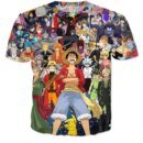 Remera De Manga Corta Con Estampado 3D De Luffy Y Naruto De Dragon Ball Z Para Hombre Niño Y Mujer
