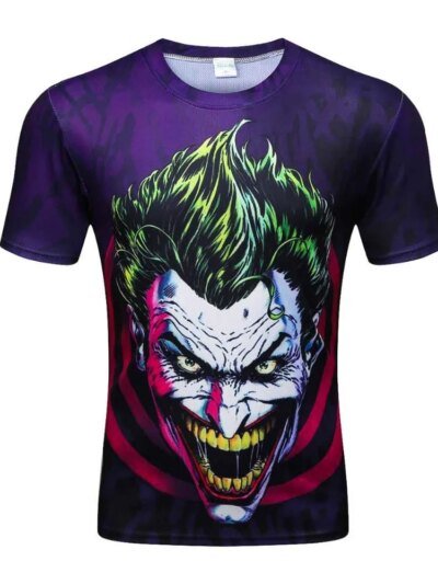 Remera De Manga Corta Con Cuello Redondo Unisex Informal Divertida Para Hombre Joker