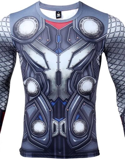 Remera De Manga Corta Con Diseño 3D Para Hombre Culturismo Compresión Licra