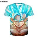 Remera De Verano Para Hombre Y Mujer Con Estampado 3D De Naruto Y Dragon Ball De Dibujos Animados