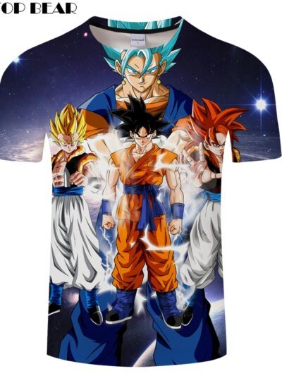 Remeras 3D Tops T Zootop Been Goku Bear