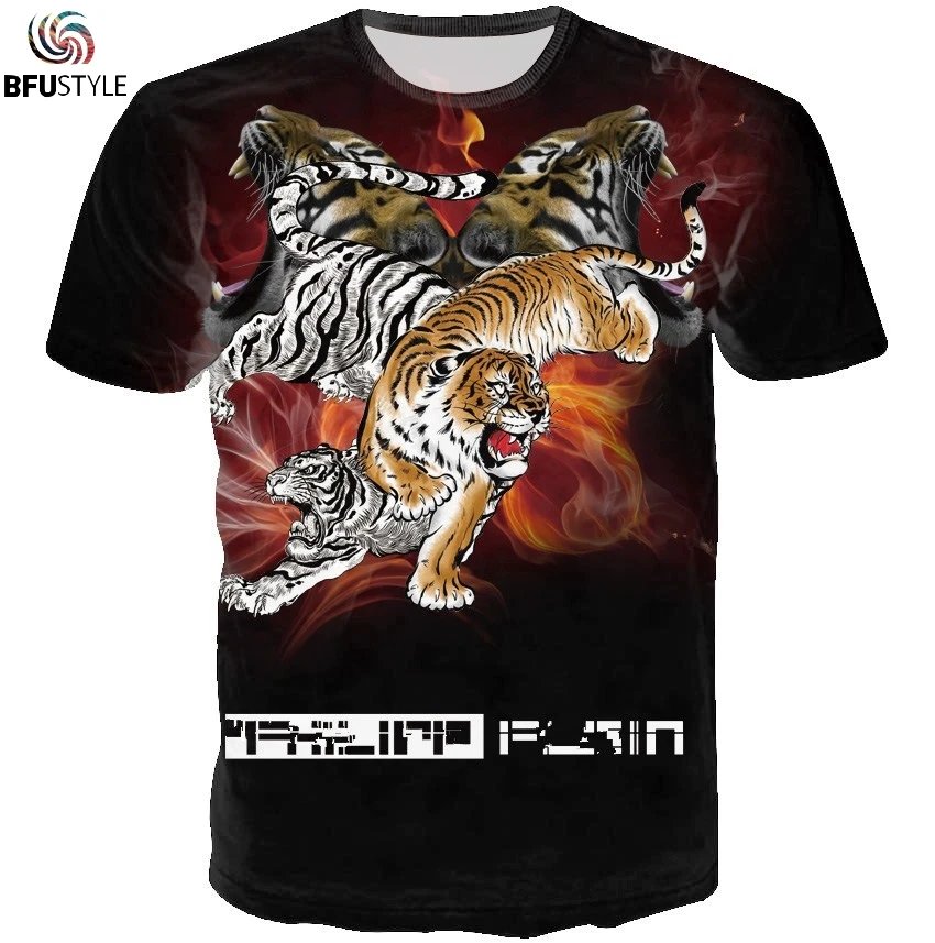 Remeras De Tigre Feroz Para Hombre Remeras De Verano Con Estampado Animal Para Hombre Remeras Casuales Remeras De Calle Para Hombre Remeras
