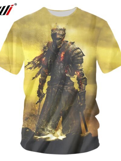 Remera Con Estampado 3D De Espada De Caballero Ropa De Talla Grande Remeras Harajuku 3D Para Hombre