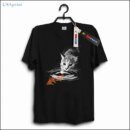 Remeras De Manga Corta Con Diseño De Arte 3D De Animales Y Comida Para Gatos