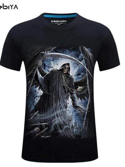 Remera 3D De Manga Corta Con Estampado Informal De Hombres Animales Verano