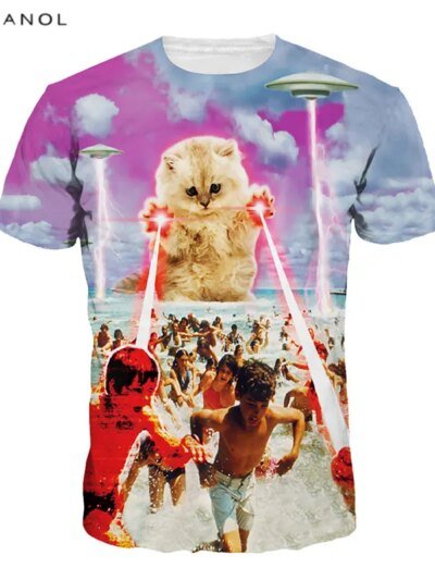 Remeras 3D Lovers De Poliéster De Manga Corta Para Hombre Y Mujer