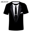 Remera De Algodón De Manga Corta Para Hombre Y Mujer Estilo Harajuku Con Dos Piezas Falsas