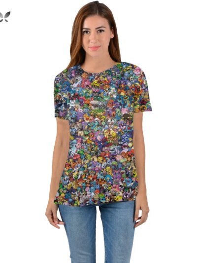Remeras Para Hombre Y Mujer 150 Piezas Collage De Pokémon De 8 Bits 90 Piezas Videojuego Animado
