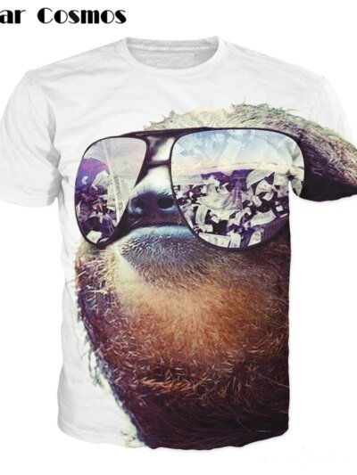 Remera Cosmos Perezoso Para Hombre Y Mujer Gafas De Sol 3D Que Reflejan Rayos De Efectivo
