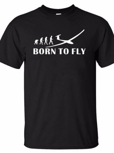 Xqxon Man Nuevo Diseño Evolución Algodón Aviones Volar Nacido Para Pilotar Verano 3D