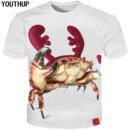 Remeras Divertidas Con Estampado 3D De Astas De Cangrejo Para Hombre Y Mujer De Harajuku Verano