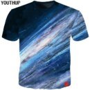Remeras Casuales Con Estampado Cósmico De Galaxia 3D Para Hombre Verano