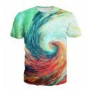 Ropa Hipster Para Hombre Remeras Tie Dye 3D Cosmos Con Estampado De Arcoíris