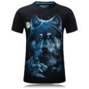 Remera Con Estampado 3D De Hell Rock Lunar Estilo Lobo Para Hombre Con Cuello Redondo Y Estampado De Hip Hop