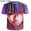 Remeras Cosmos Con Estampado De Kyuubi Naruto Sasuke Uchiha Para Hombre Y Mujer | Estampado Hipster